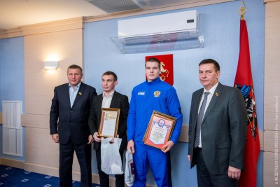 Чествование победителей и призеров Первенства мира по самбо в Мосгордуме