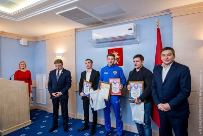 Чествование победителей и призеров Первенства мира по самбо в Мосгордуме