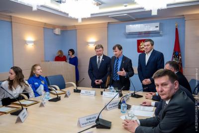 Чествование победителей и призеров Первенства мира по самбо в Мосгордуме