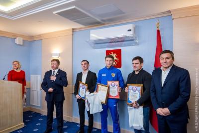 Чествование победителей и призеров Первенства мира по самбо в Мосгордуме