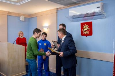 Чествование победителей и призеров Первенства мира по самбо в Мосгордуме