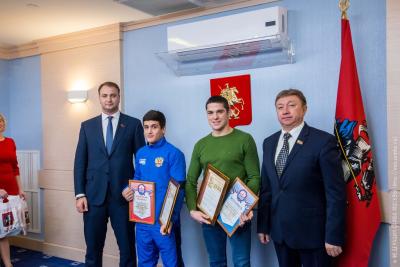 Чествование победителей и призеров Первенства мира по самбо в Мосгордуме