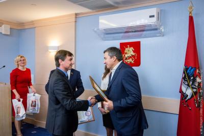 Чествование победителей и призеров Первенства мира по самбо в Мосгордуме