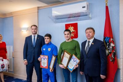 Чествование победителей и призеров Первенства мира по самбо в Мосгордуме