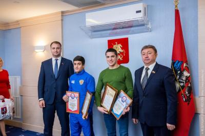 Чествование победителей и призеров Первенства мира по самбо в Мосгордуме