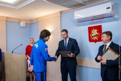 Чествование победителей и призеров Первенства мира по самбо в Мосгордуме